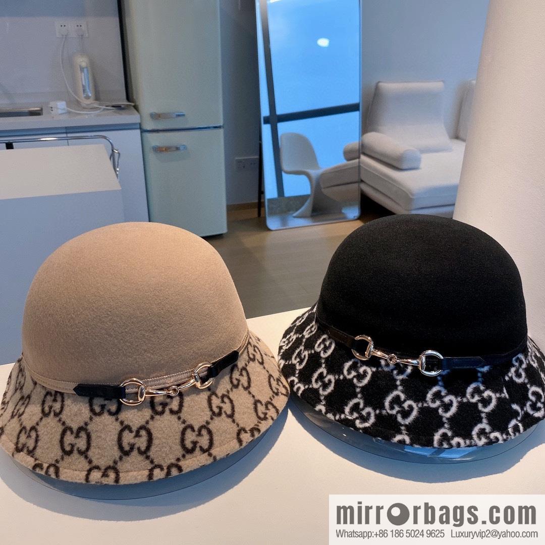 Gucci Gucci 2022 autumn and winter new woolen basin hat
