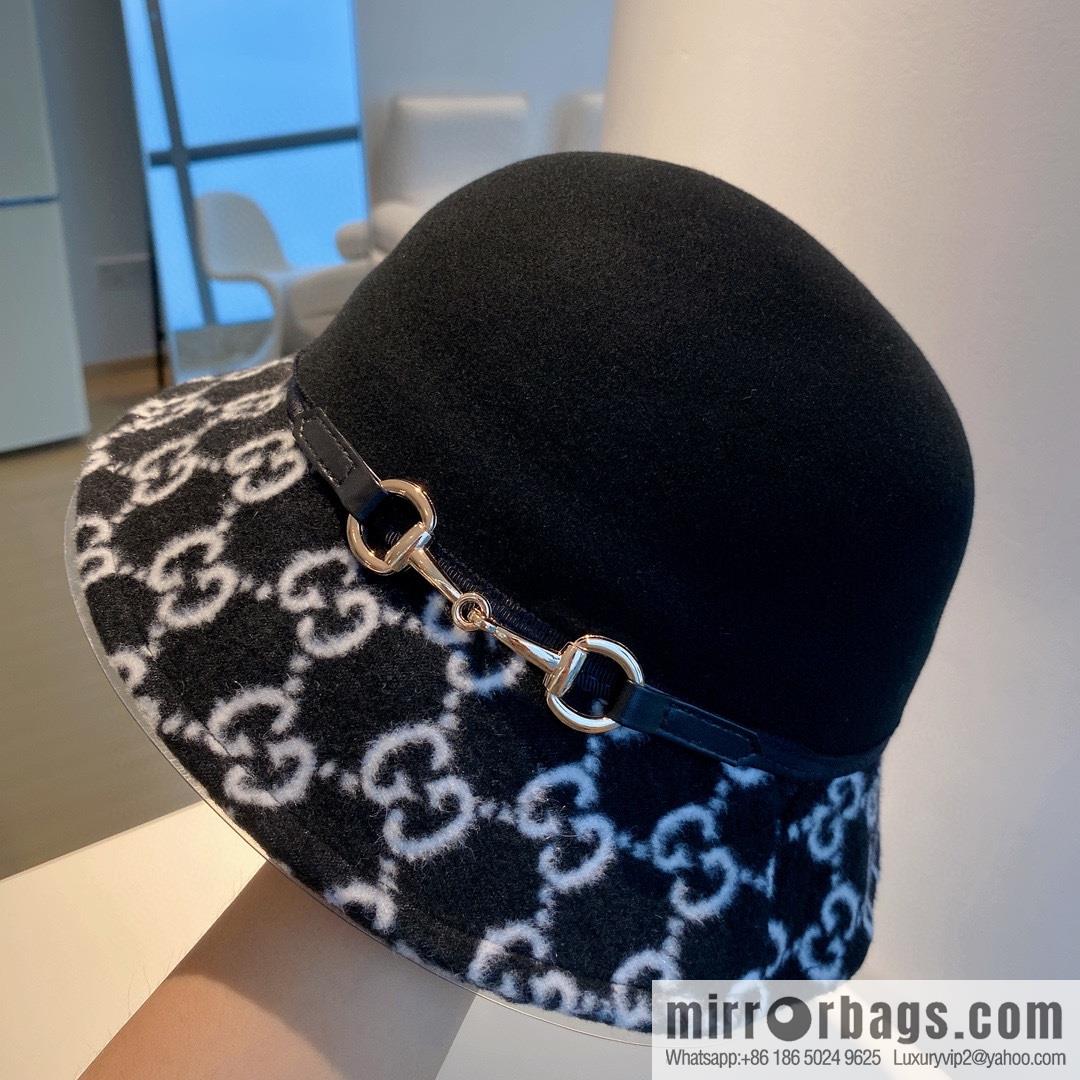 Gucci Gucci 2022 autumn and winter new woolen basin hat