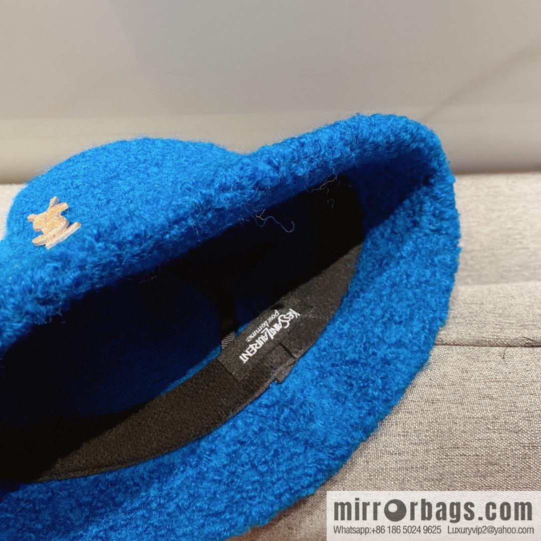 YSL Saint Laurent lamb wool bucket hat bucket hat