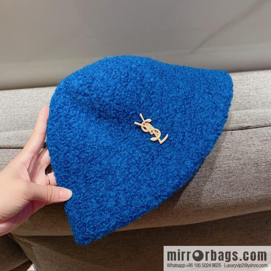 YSL Saint Laurent lamb wool bucket hat bucket hat