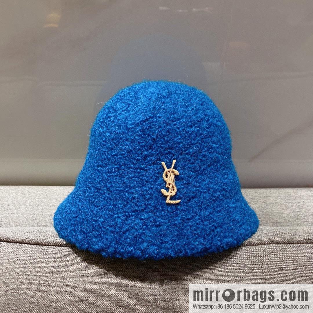 YSL Saint Laurent lamb wool bucket hat bucket hat