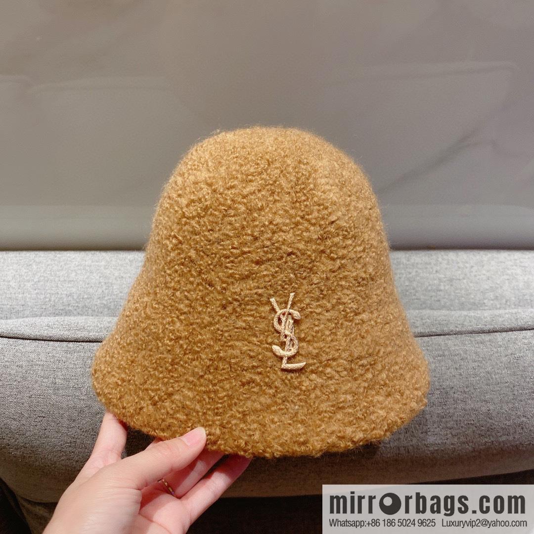 YSL Saint Laurent lamb wool bucket hat bucket hat