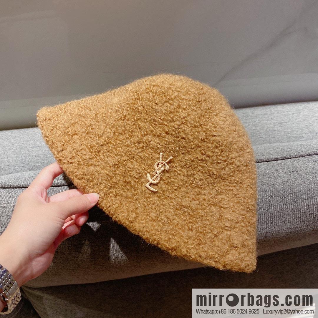 YSL Saint Laurent lamb wool bucket hat bucket hat