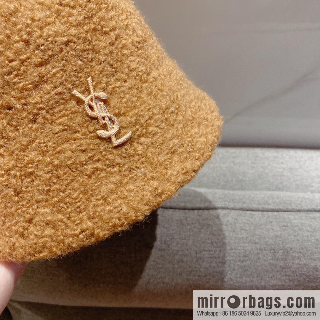 YSL Saint Laurent lamb wool bucket hat bucket hat