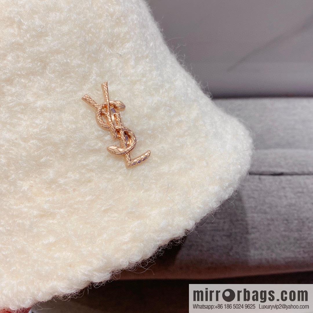YSL Saint Laurent lamb wool bucket hat bucket hat