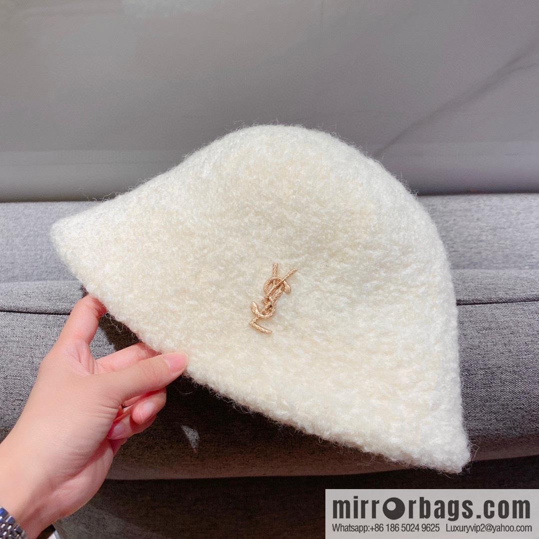 YSL Saint Laurent lamb wool bucket hat bucket hat