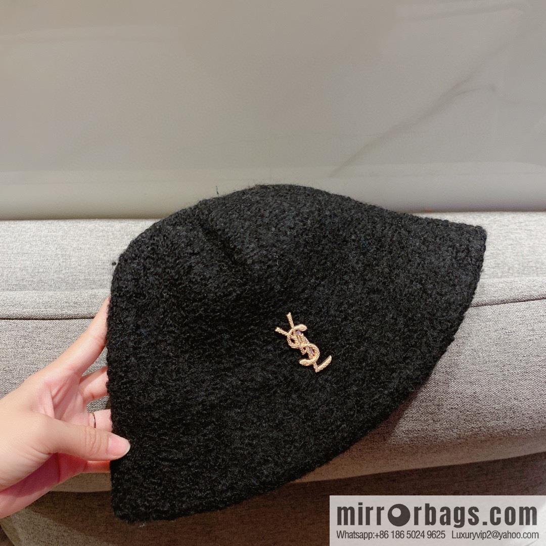 YSL Saint Laurent lamb wool bucket hat bucket hat