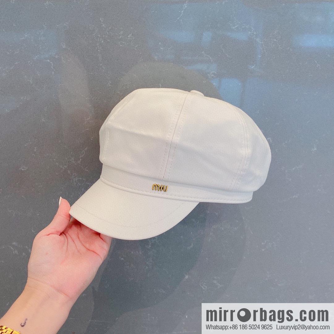 Miumiu Miu 2022 autumn and winter new octagonal hat