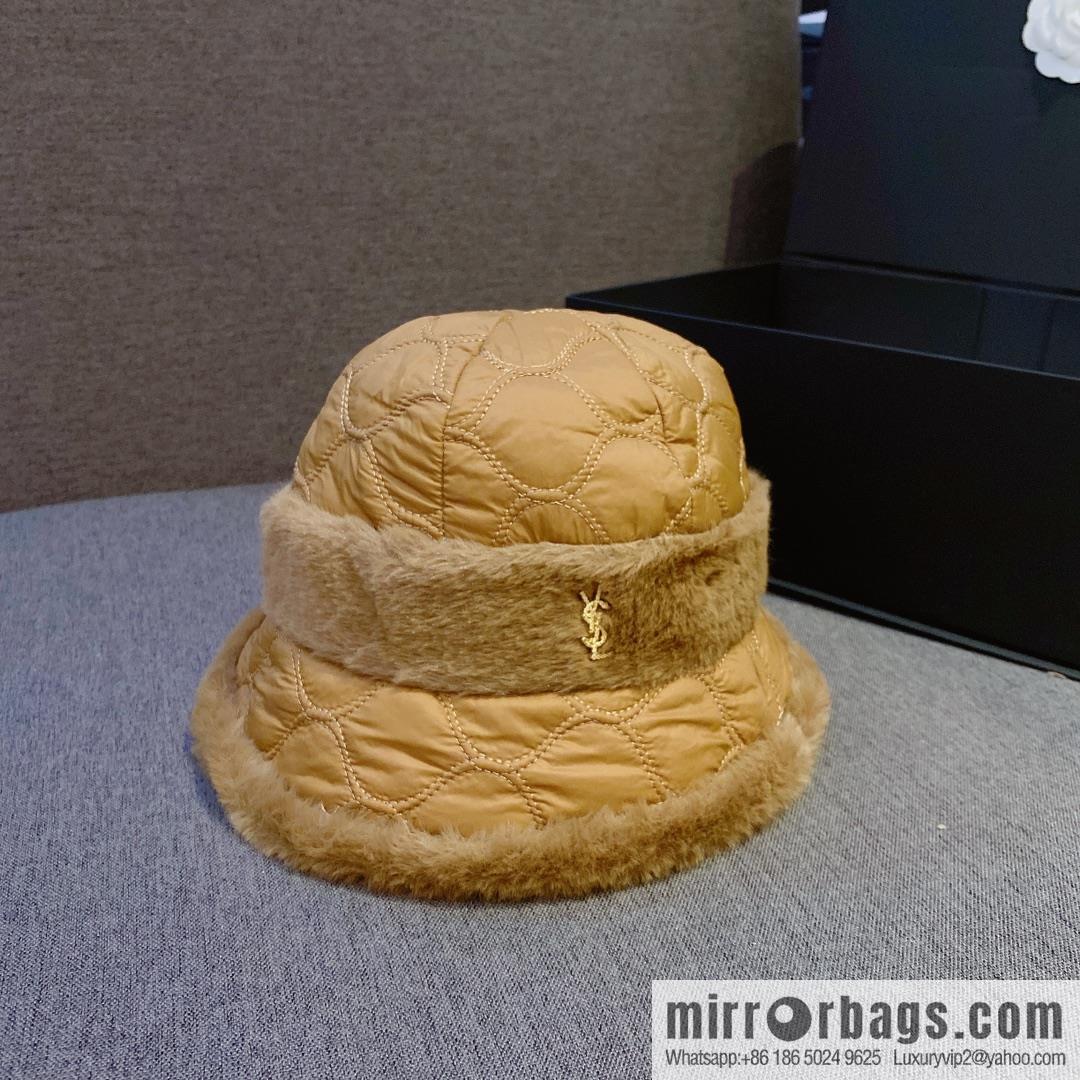YSL Saint Laurent air cotton bucket hat