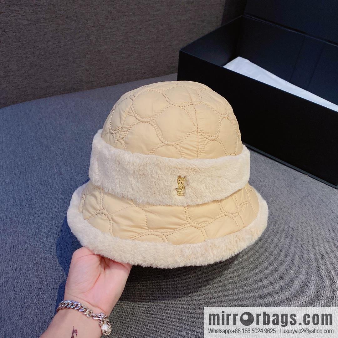 YSL Saint Laurent air cotton bucket hat