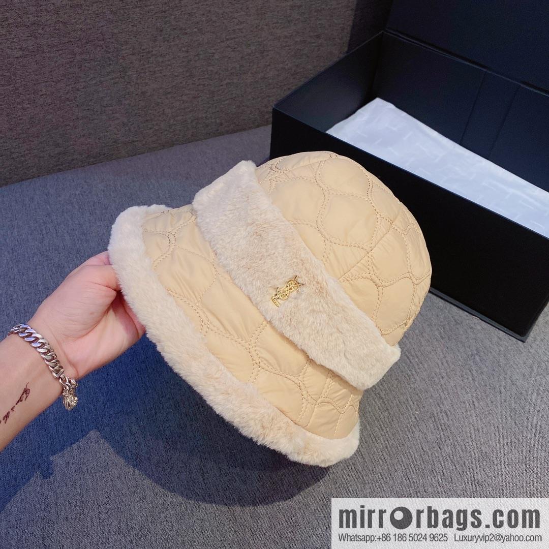 YSL Saint Laurent air cotton bucket hat