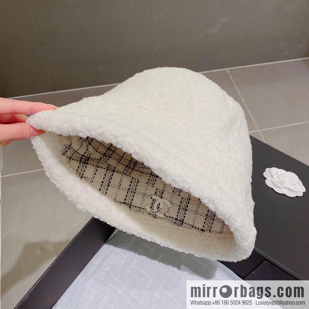 Chanel 2022 autumn and winter new plaid bucket hat