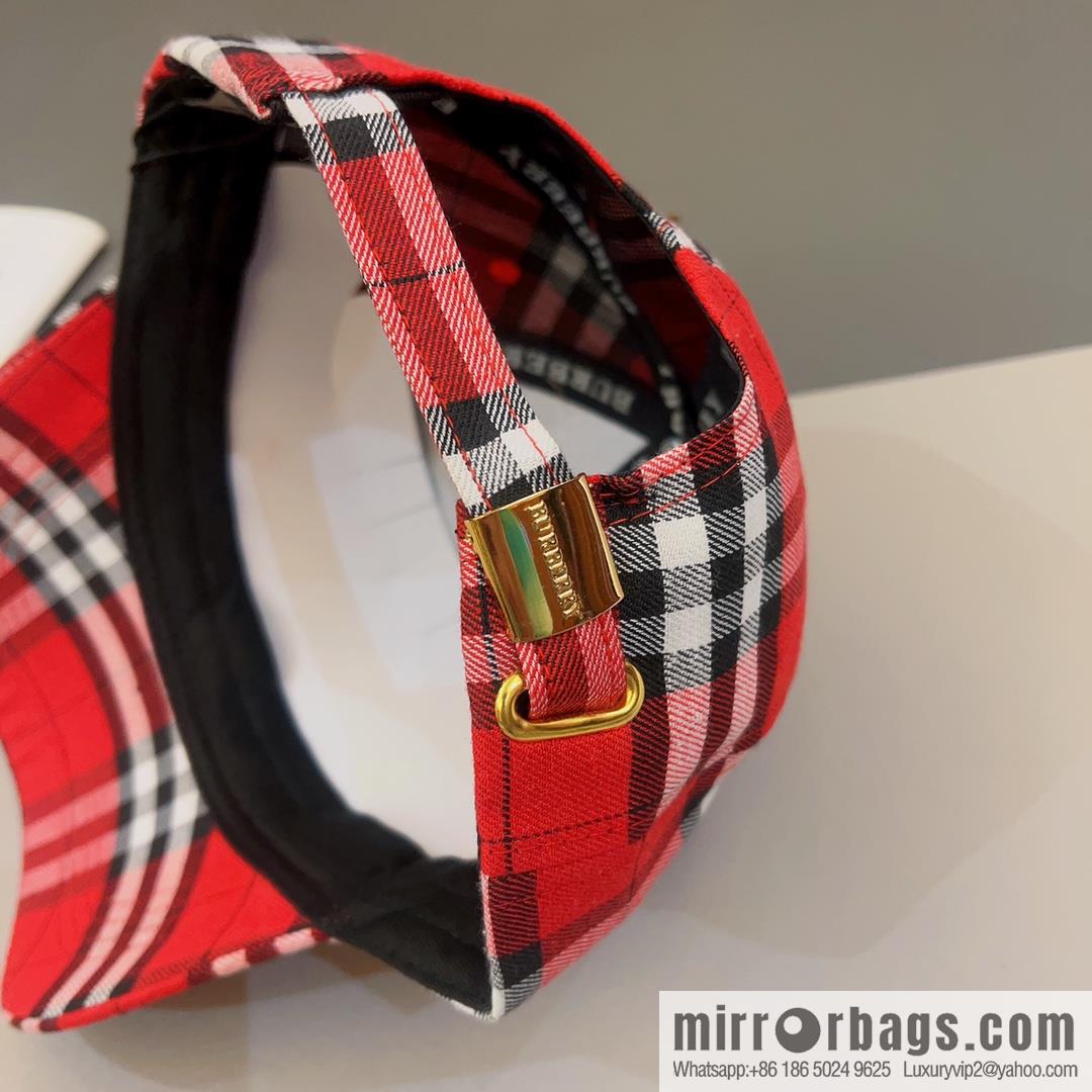 Burberry unisex checked baseball cap