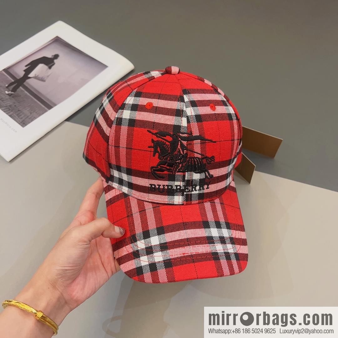 Burberry unisex checked baseball cap