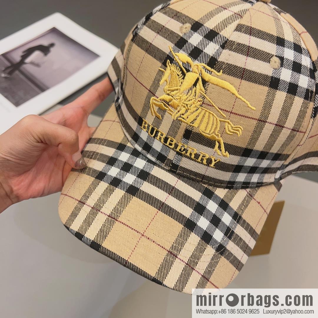 Burberry unisex checked baseball cap
