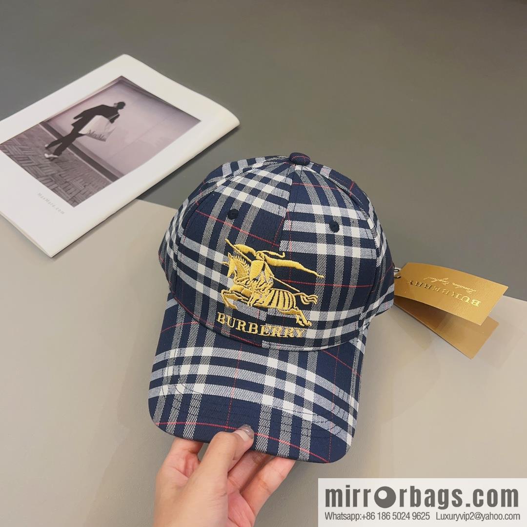 Burberry unisex checked baseball cap