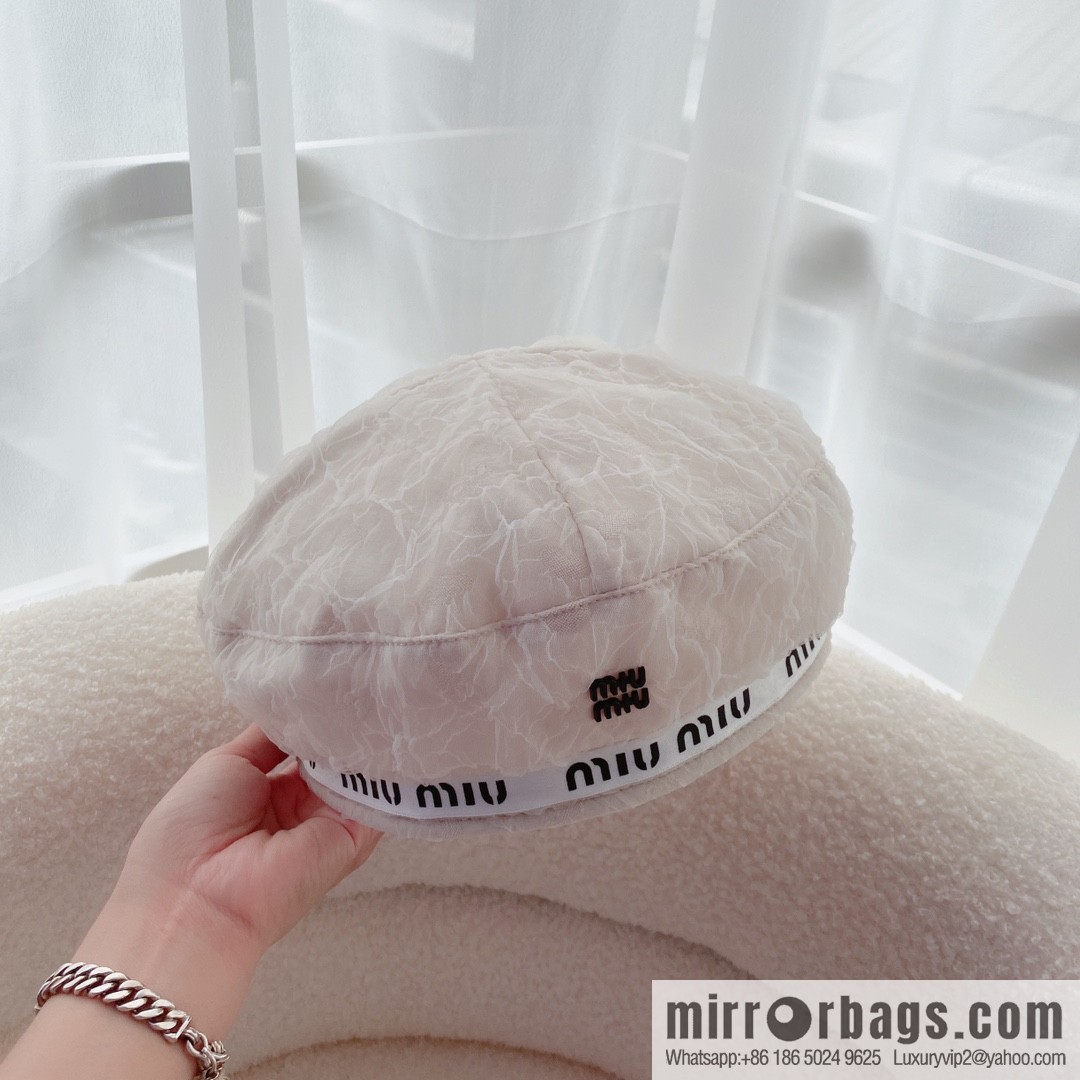 Miumiu autumn mesh fabric beret