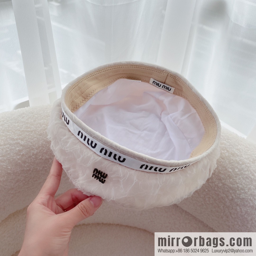 Miumiu autumn mesh fabric beret