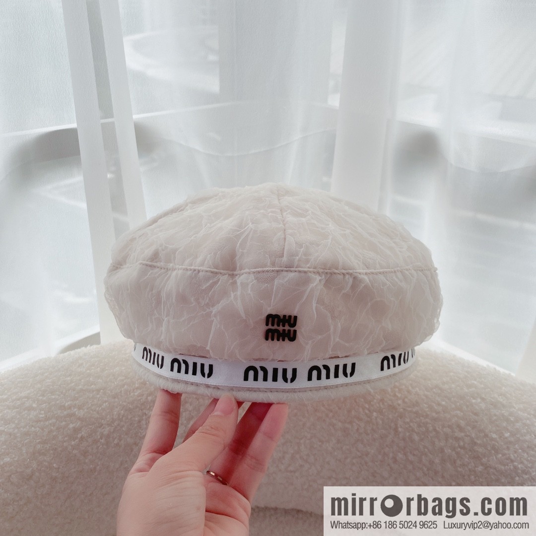Miumiu autumn mesh fabric beret