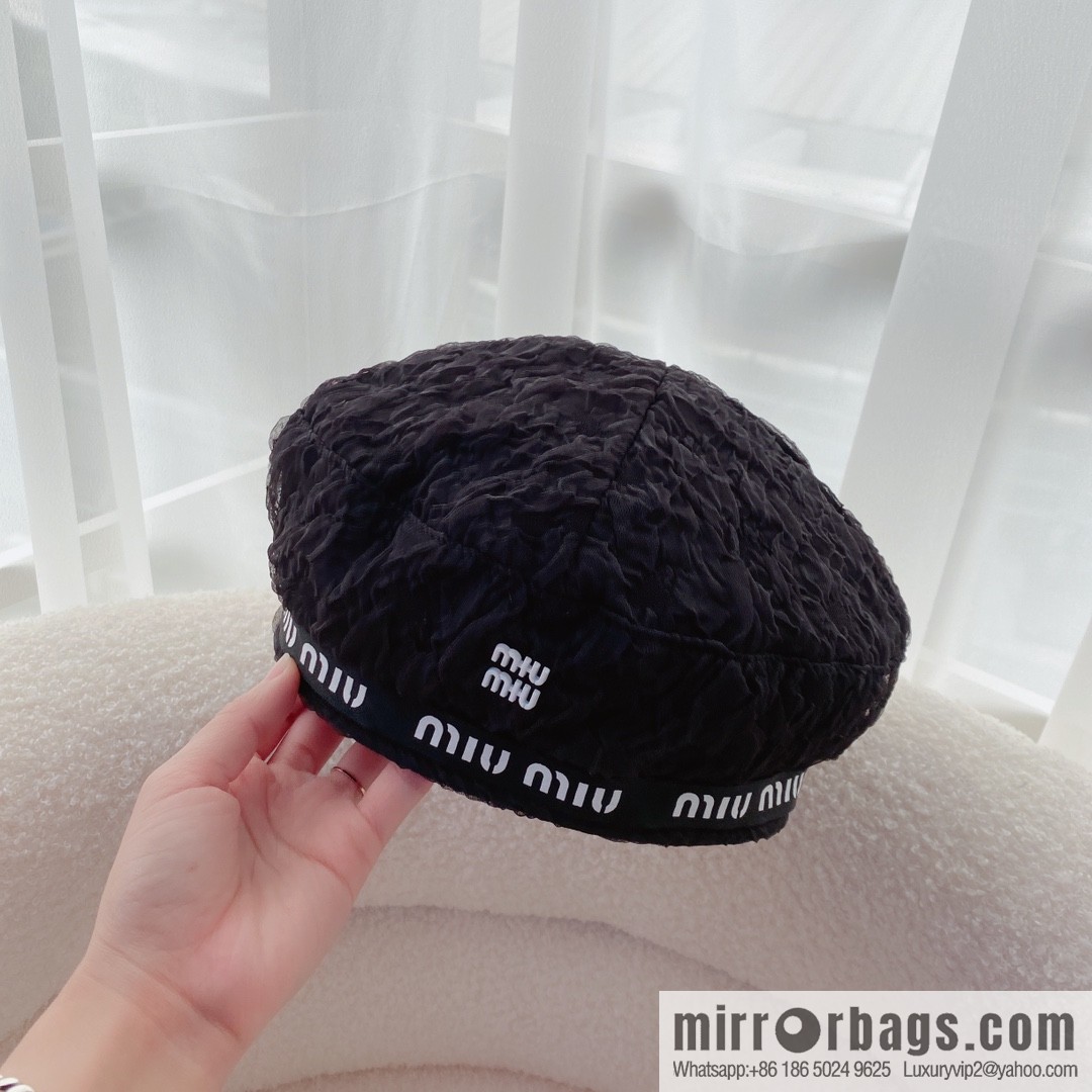 Miumiu autumn mesh fabric beret