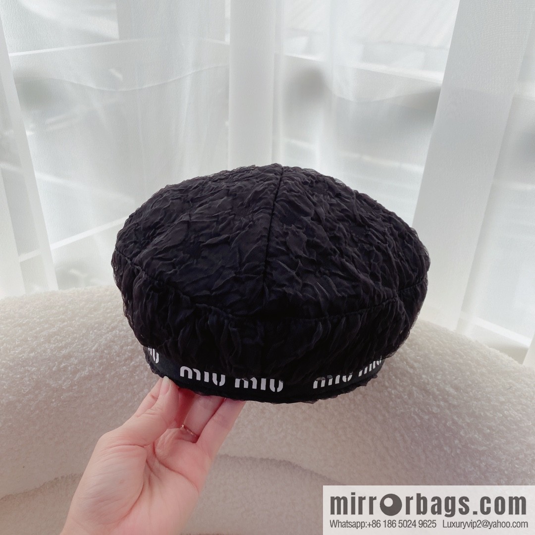 Miumiu autumn mesh fabric beret