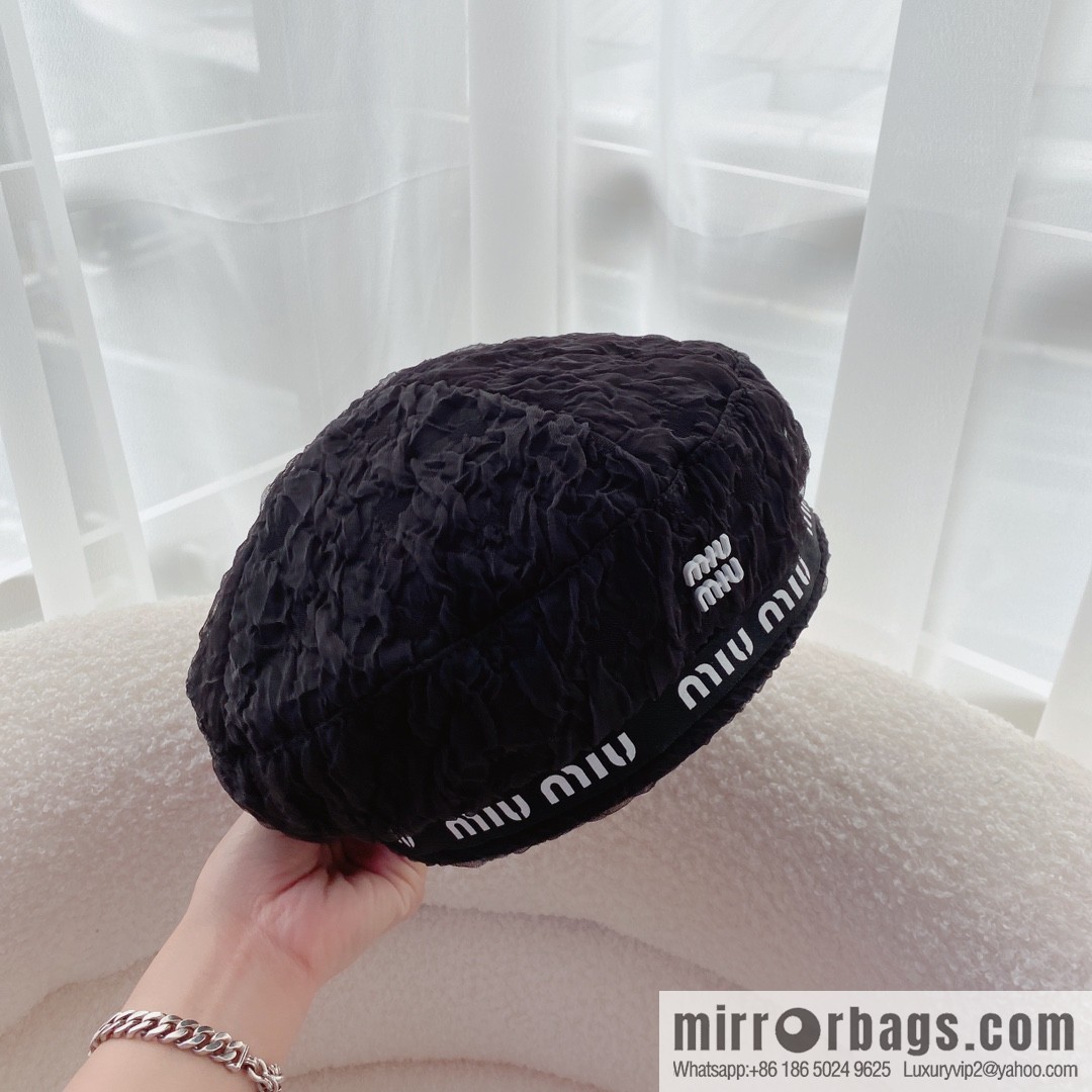 Miumiu autumn mesh fabric beret