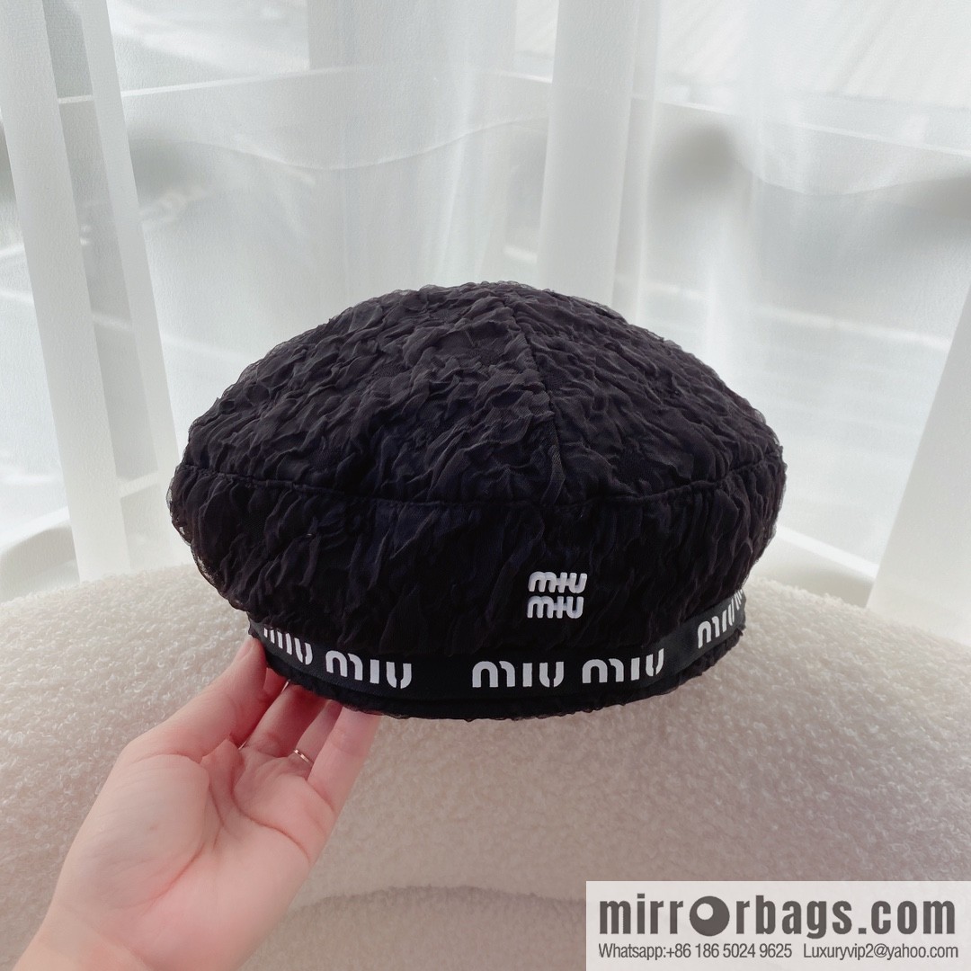 Miumiu autumn mesh fabric beret
