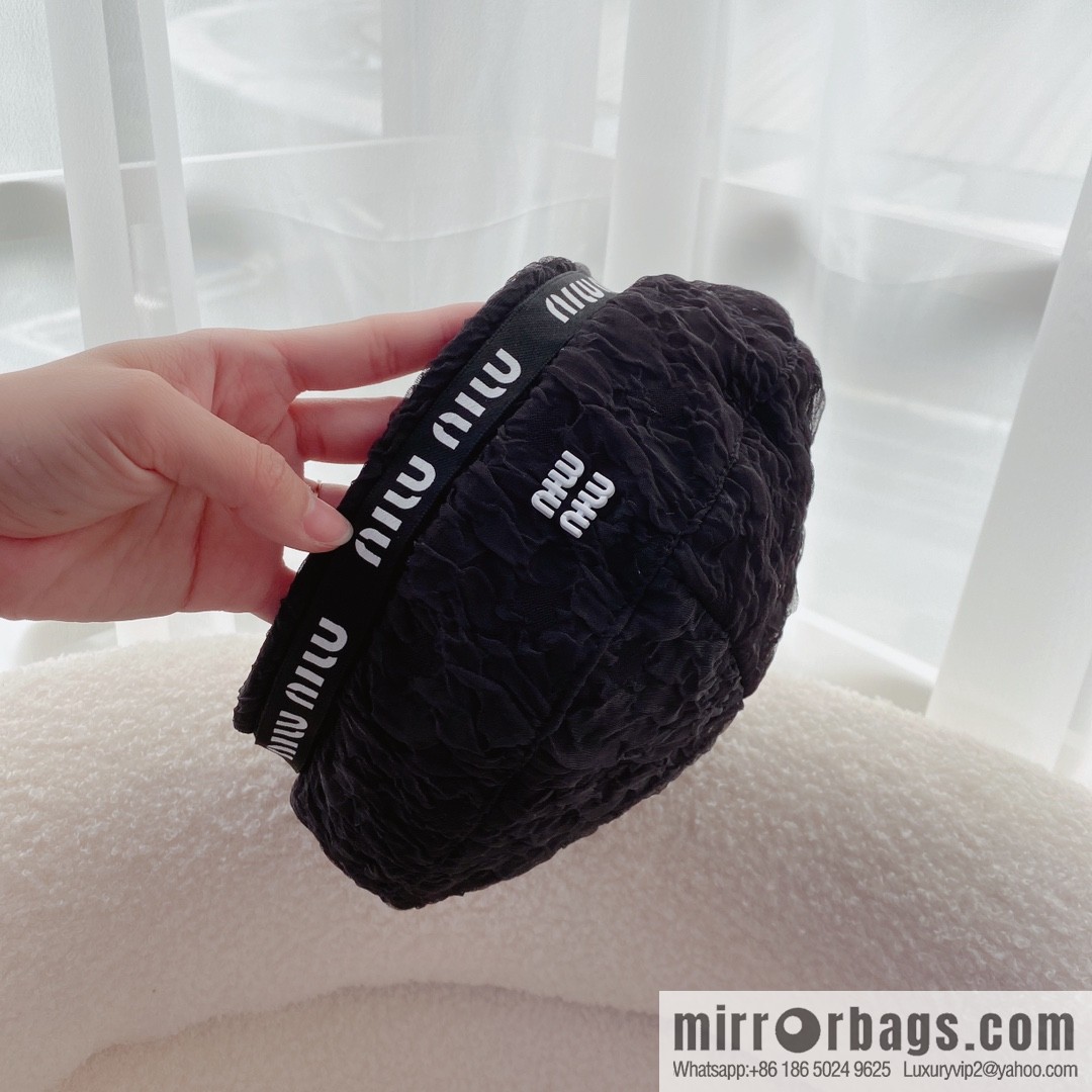 Miumiu autumn mesh fabric beret