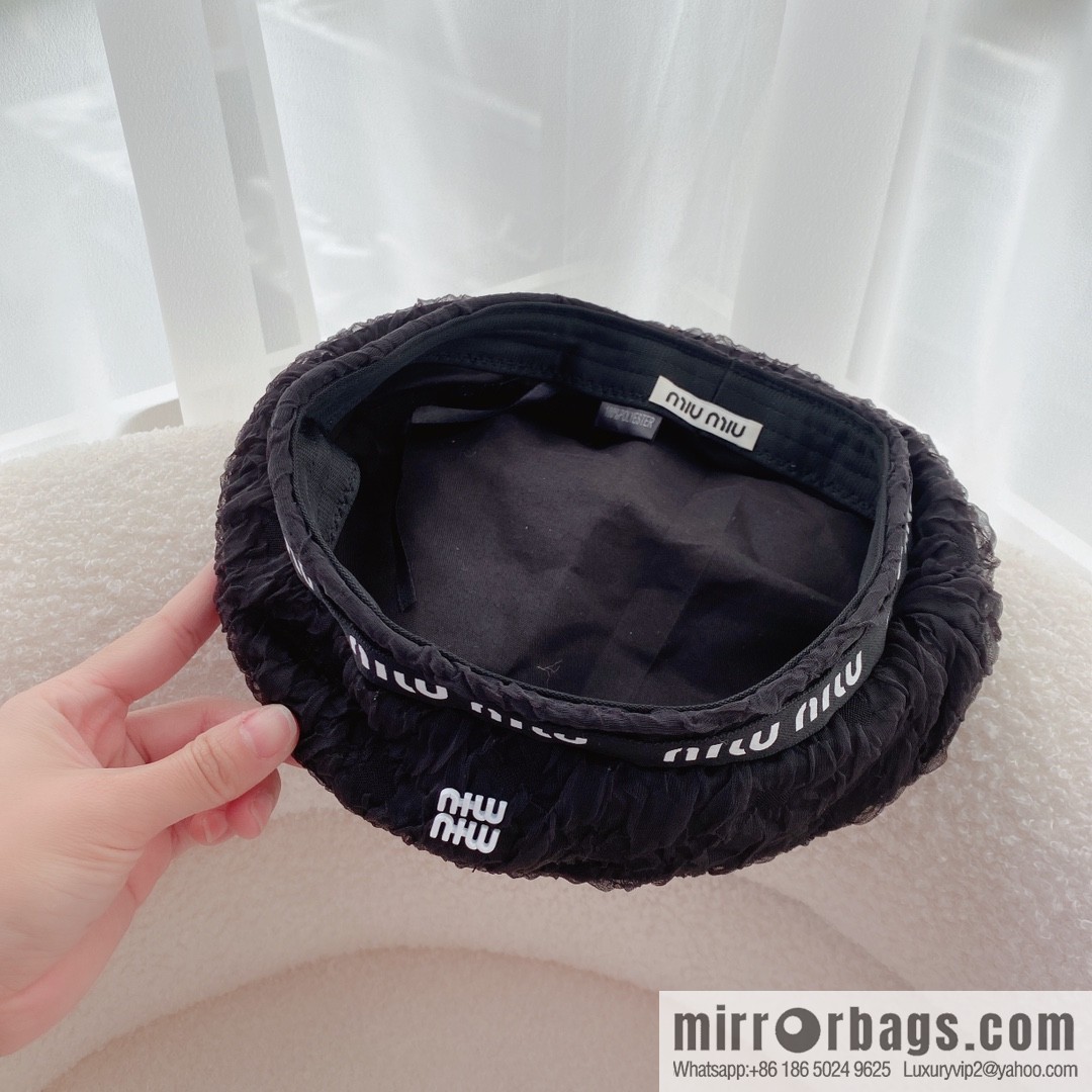 Miumiu autumn mesh fabric beret