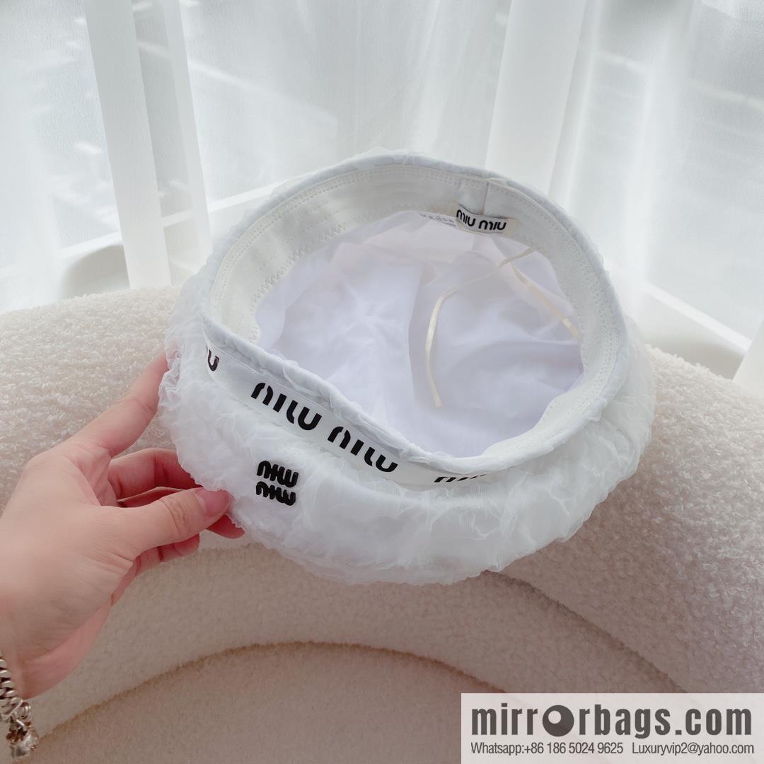 Miumiu autumn mesh fabric beret
