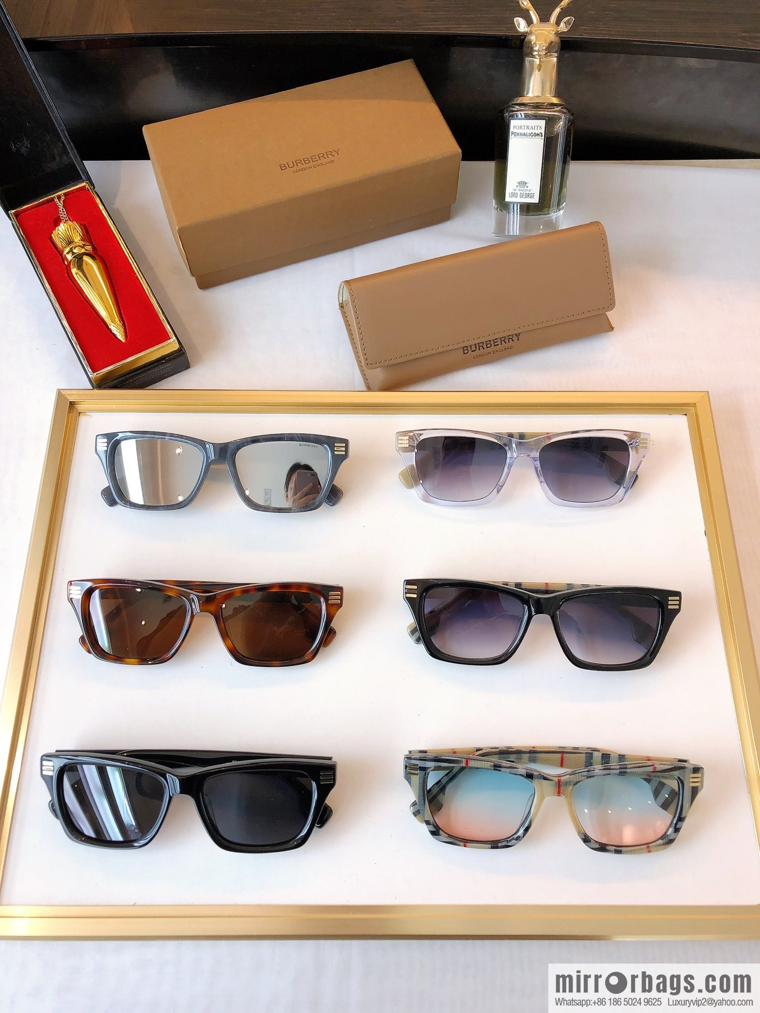 Burberry three-dimensional small frame unisex sunglasses