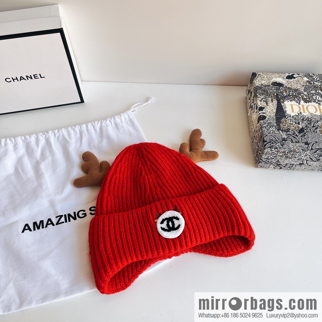 Chanel 2022 autumn and winter new Christmas series plush wool hat