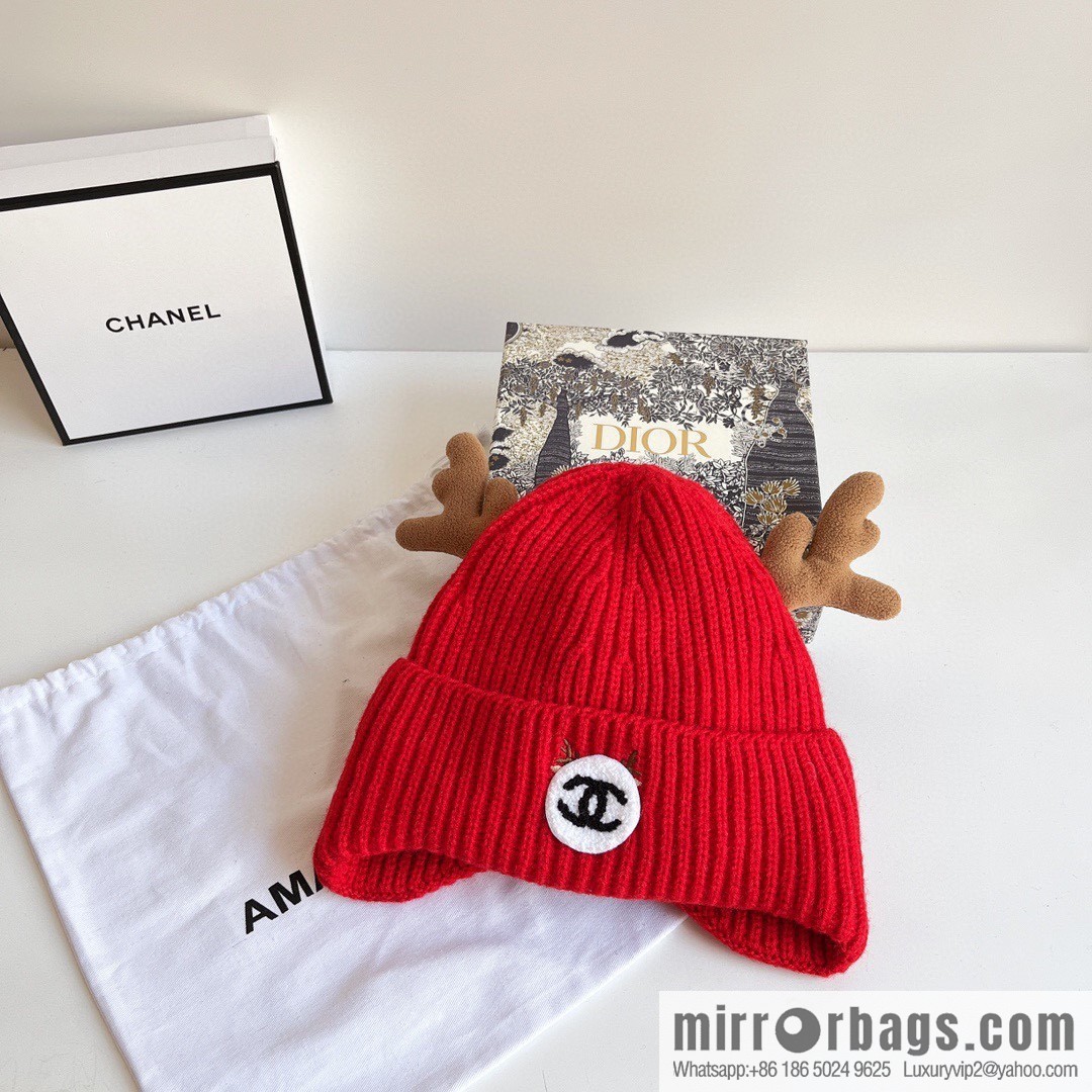 Chanel 2022 autumn and winter new Christmas series plush wool hat