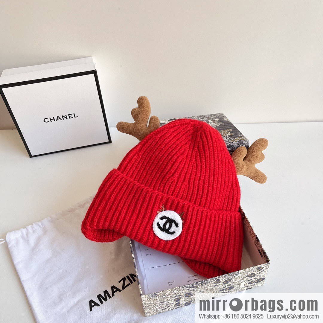 Chanel 2022 autumn and winter new Christmas series plush wool hat