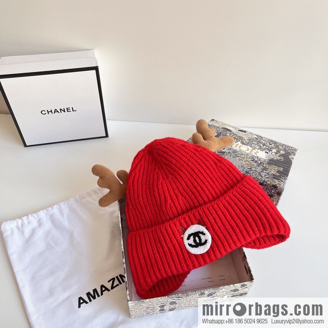 Chanel 2022 autumn and winter new Christmas series plush wool hat