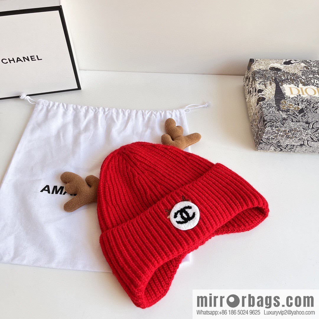 Chanel 2022 autumn and winter new Christmas series plush wool hat