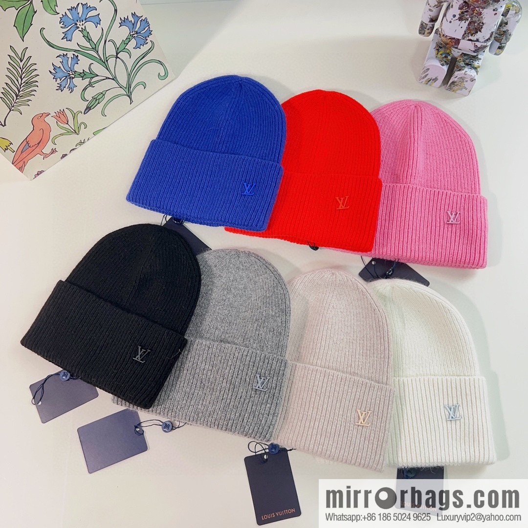 LV Louis Vuitton 2022 autumn and winter new rabbit fur men's and women's knitted wool hats