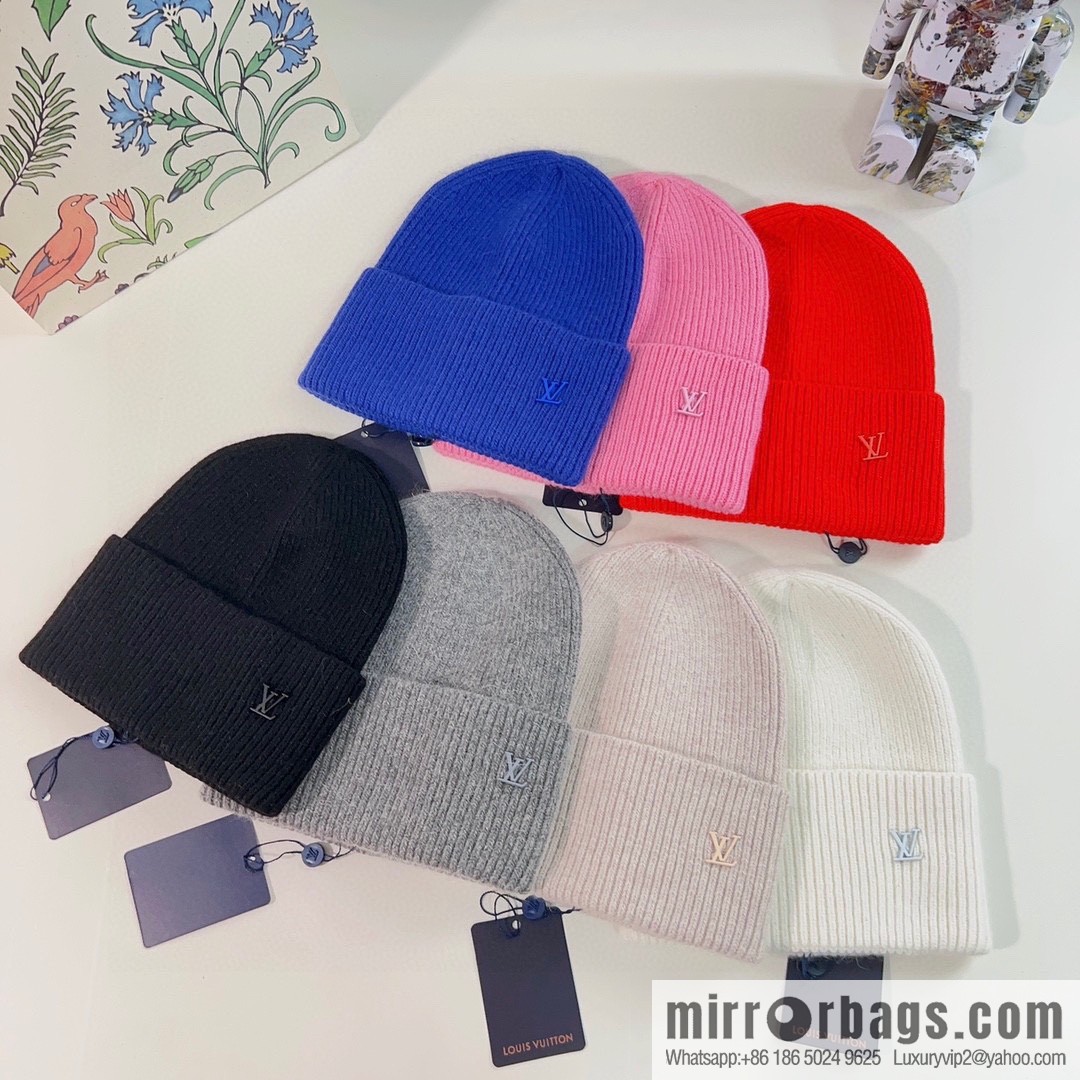 LV Louis Vuitton 2022 autumn and winter new rabbit fur men's and women's knitted wool hats