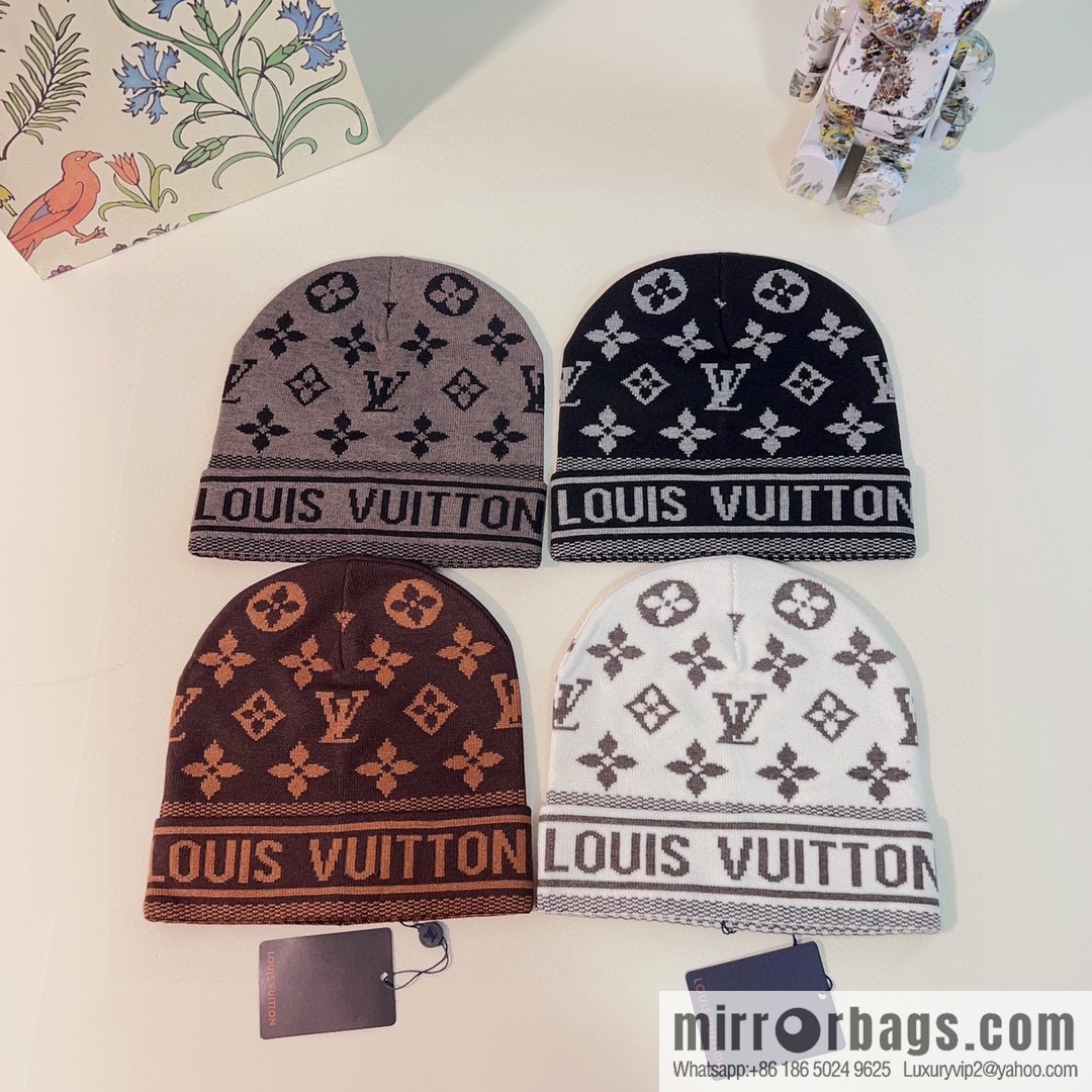 LV Louis Vuitton 2022 autumn and winter new counters synchronized men's and women's knitted wool hats