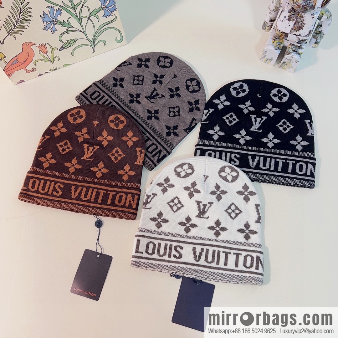 LV Louis Vuitton 2022 autumn and winter new counters synchronized men's and women's knitted wool hats