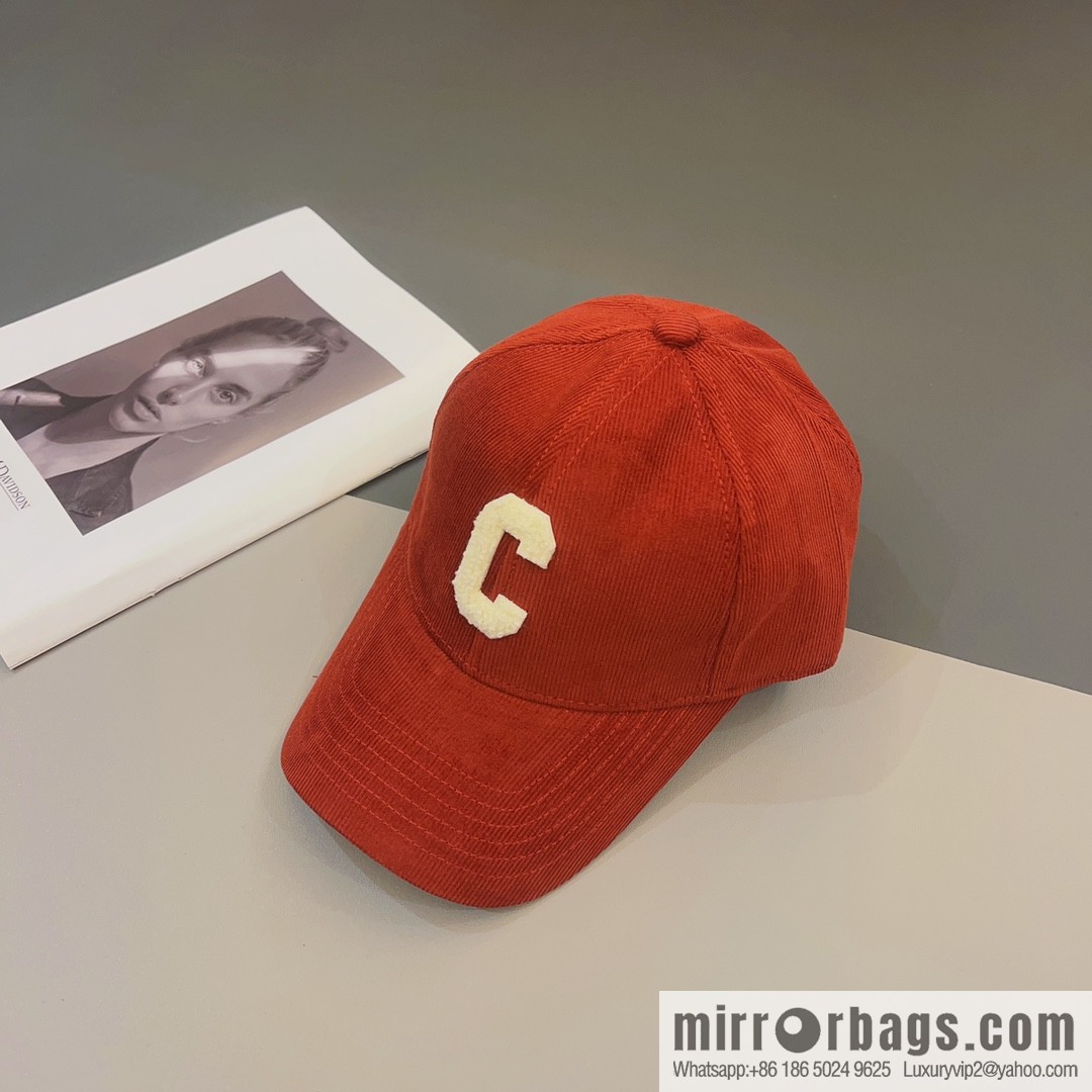 CELINE Corduroy baseball cap