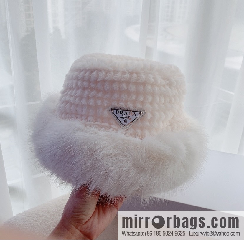 PRADA autumn and winter warm bucket hat