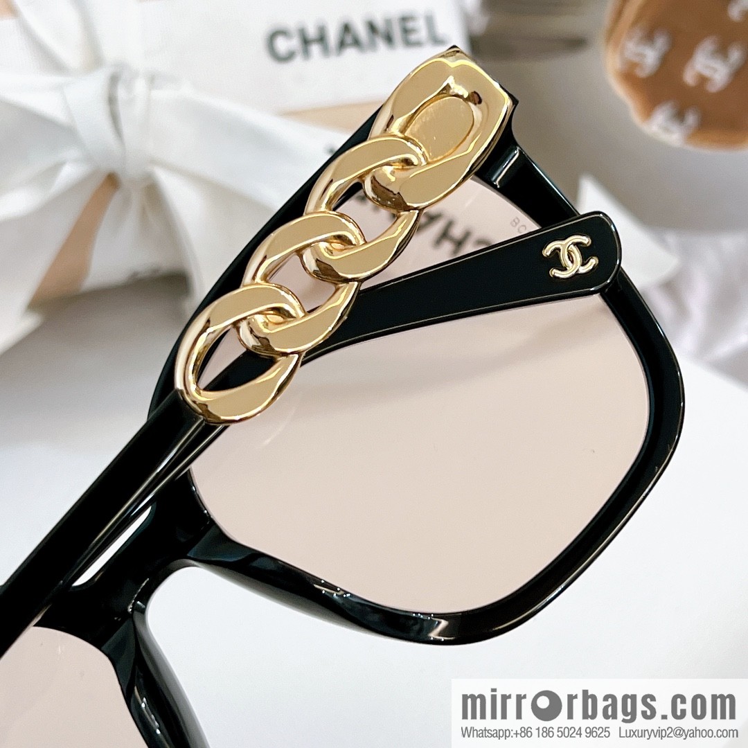 Chanel double C large square sunglasses