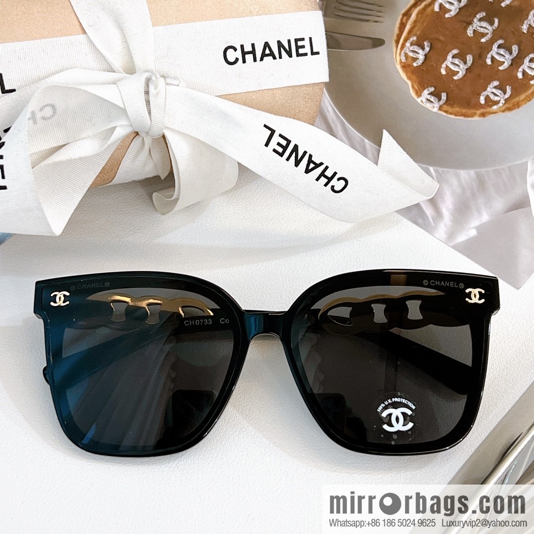 Chanel double C large square sunglasses