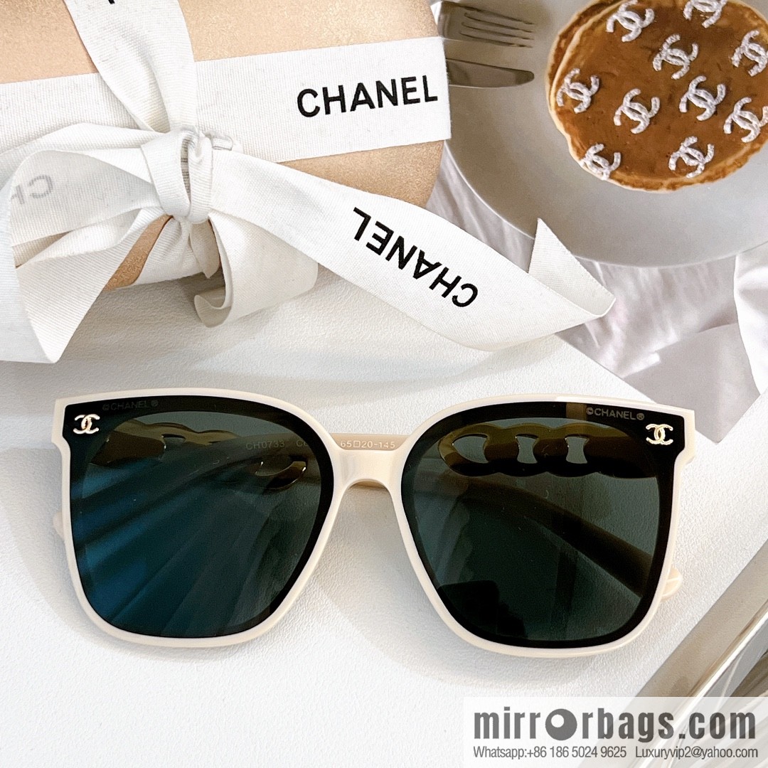 Chanel double C large square sunglasses