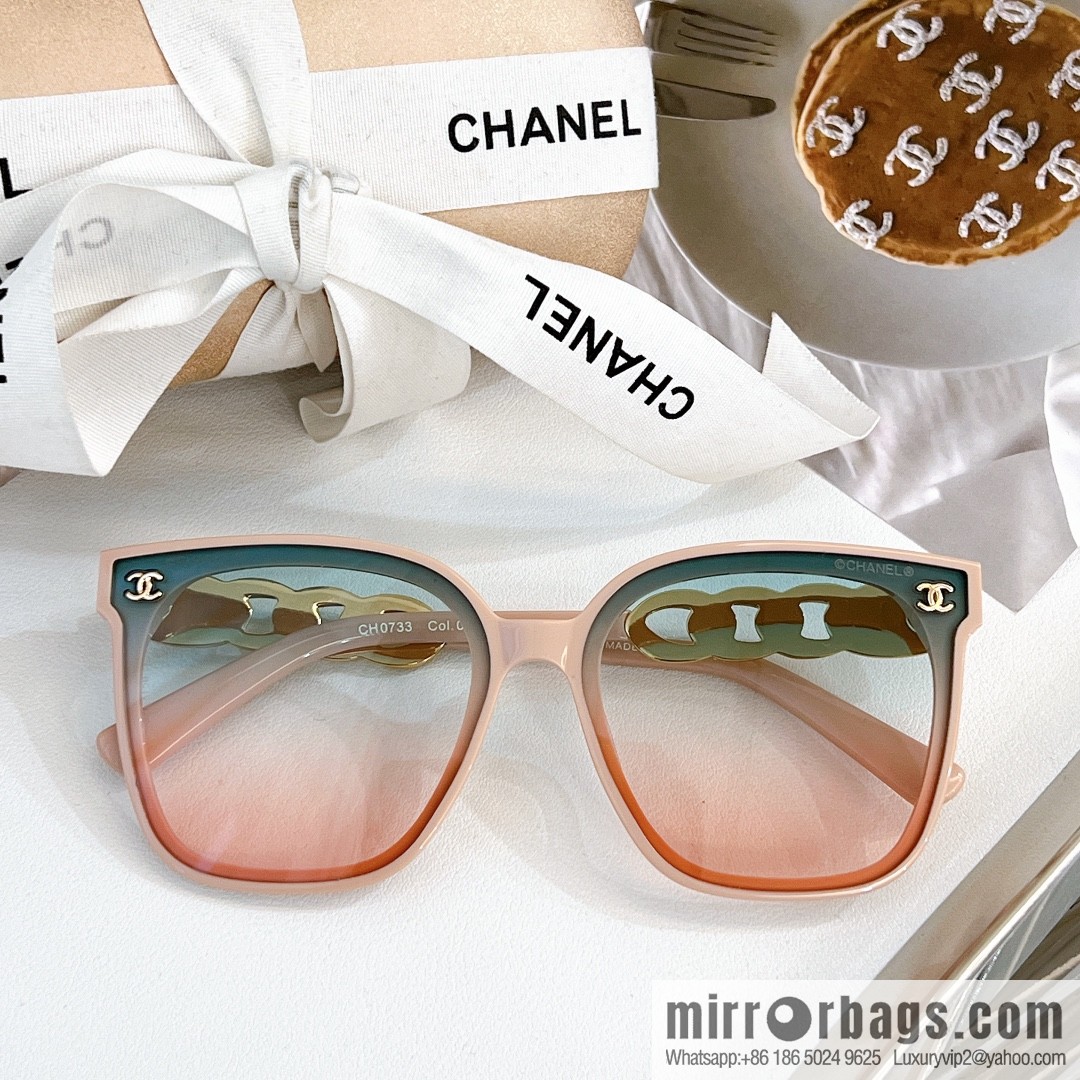 Chanel double C large square sunglasses