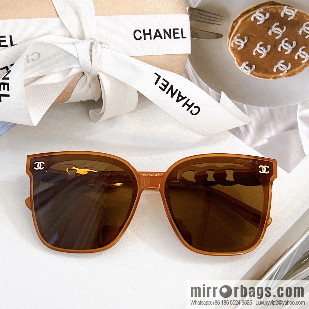 Chanel double C large square sunglasses
