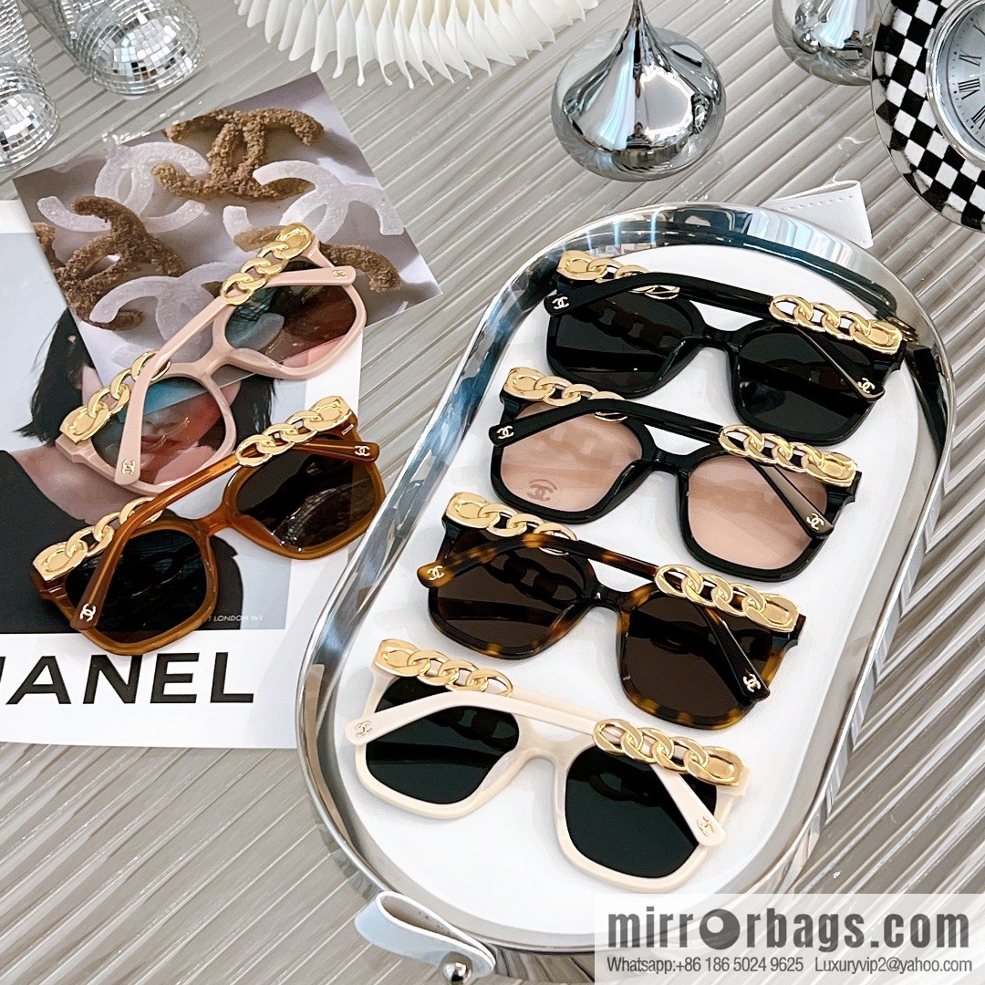 Chanel double C large square sunglasses