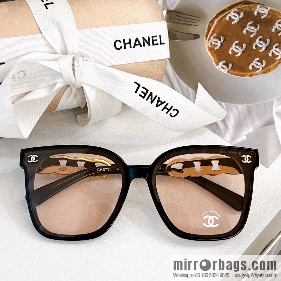Chanel double C large square sunglasses