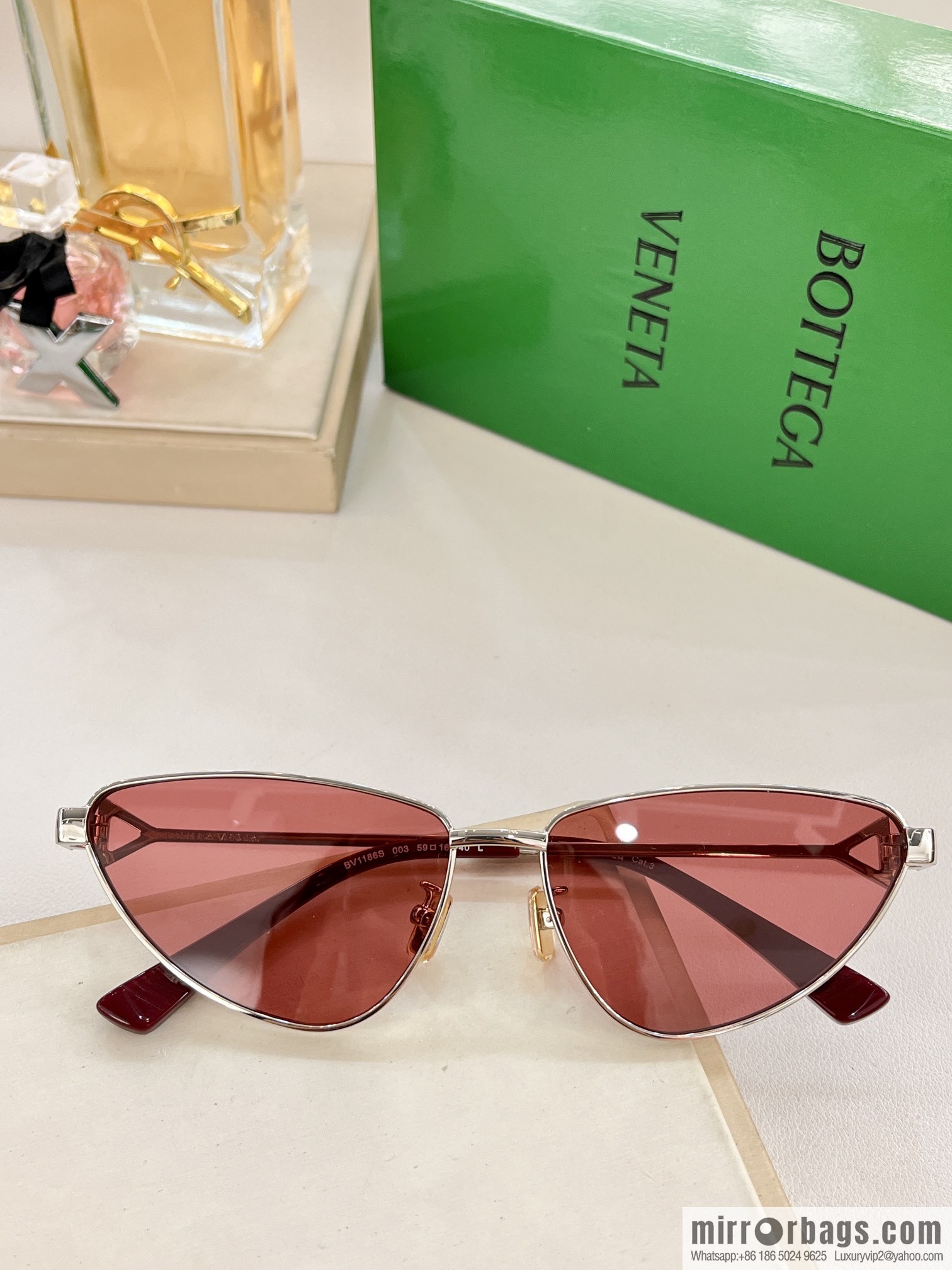 Bottega Veneta Metal Frame Women's Sunglasses